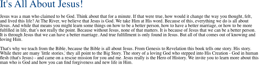 It's All About Jesus!