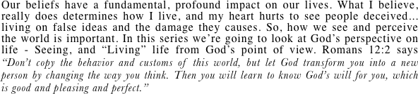 Our beliefs have a fundamental,