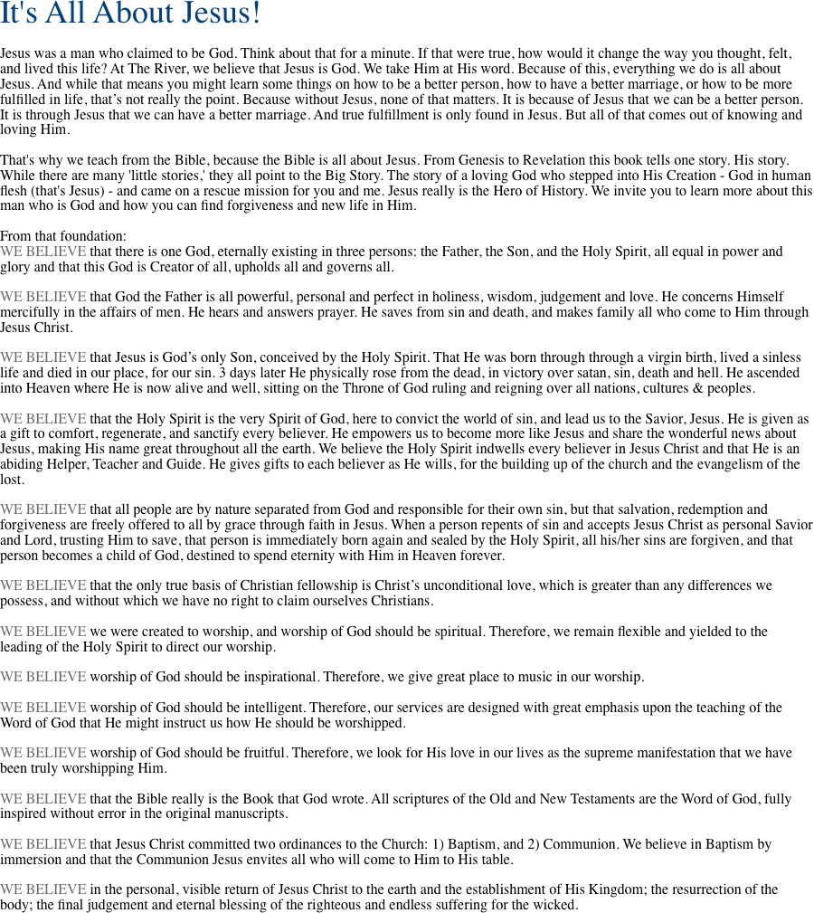 It's All About Jesus!